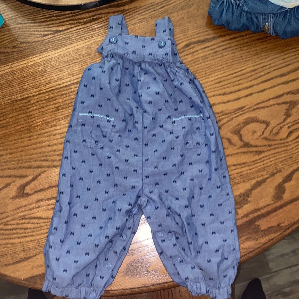 Chambray overalls/romper